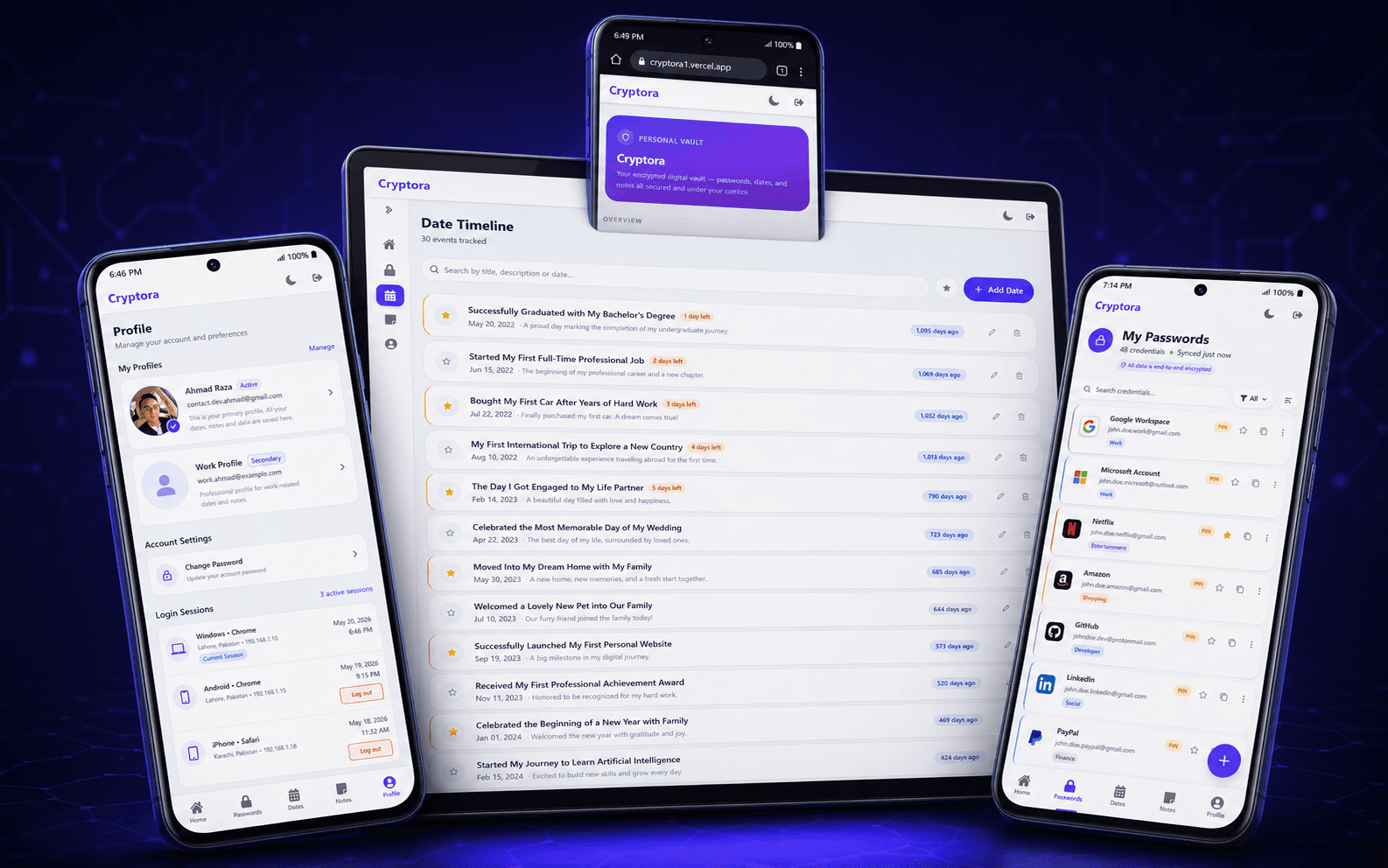 Cryptora — product screenshot