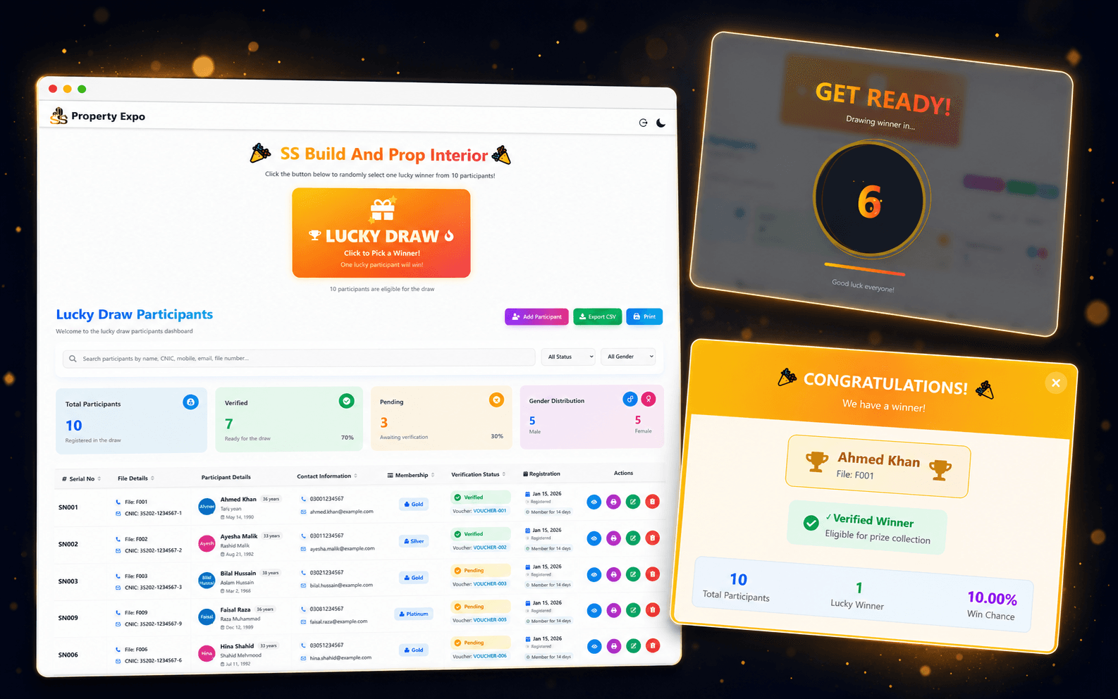 Lucky Draw System — product screenshot