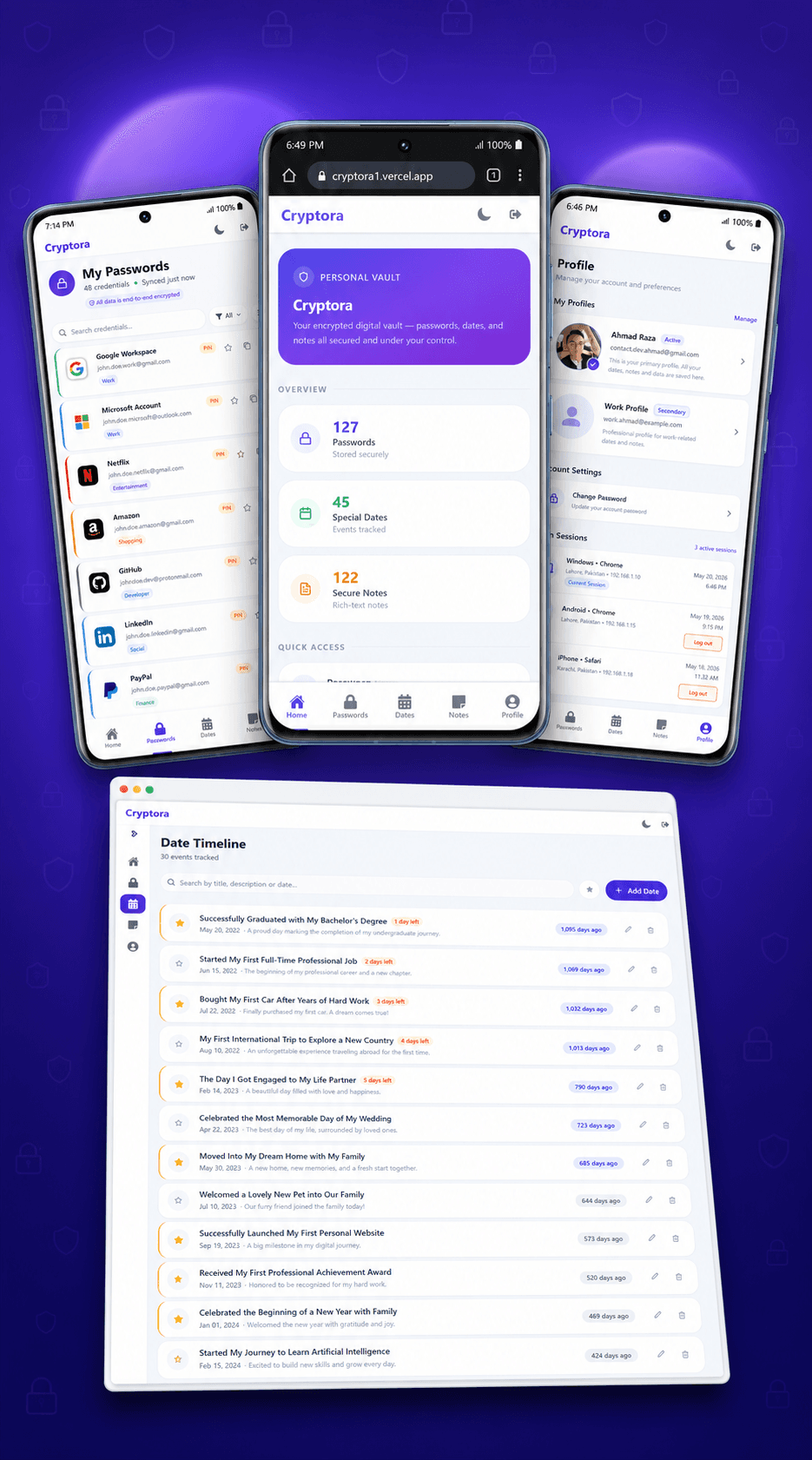 Cryptora — product screenshot